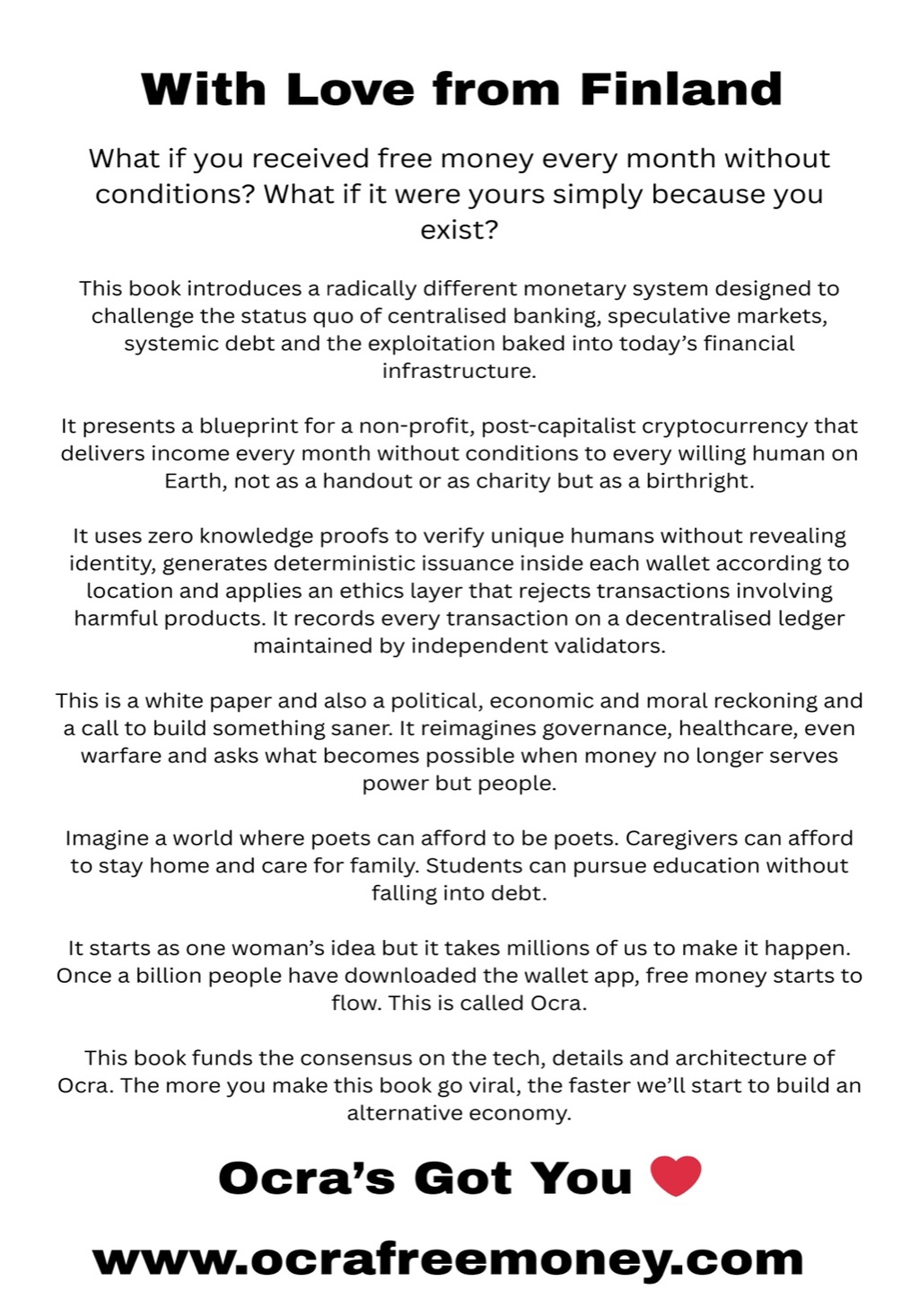 Ocra book skibidi fanum tax back cover text by Varpu Valo